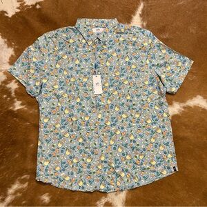Southern Tide Blue and Yellow Patterned Shirt